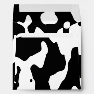 Cow Pattern Black and White Envelope