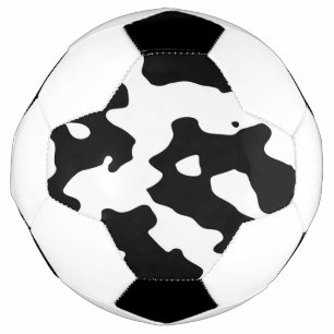 Cow Pattern Black and White Football