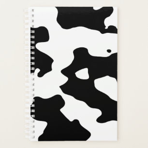 Cow Pattern Black and White Planner
