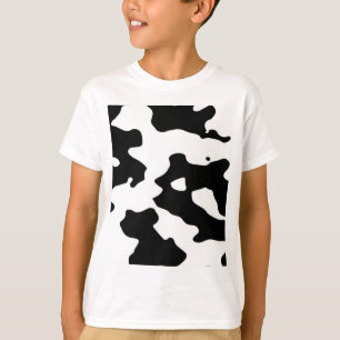 Cow Pattern Black and White T-Shirt