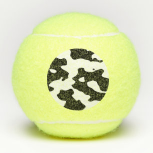 Cow Pattern Black and White Tennis Balls
