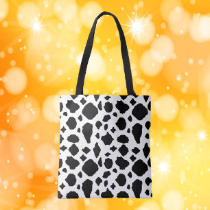 Cow Pattern Black and White Tote Bag