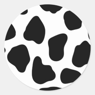 Cow pattern classic round sticker