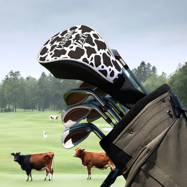 Cow Pattern Golf Head Cover (Creator Uploaded)
