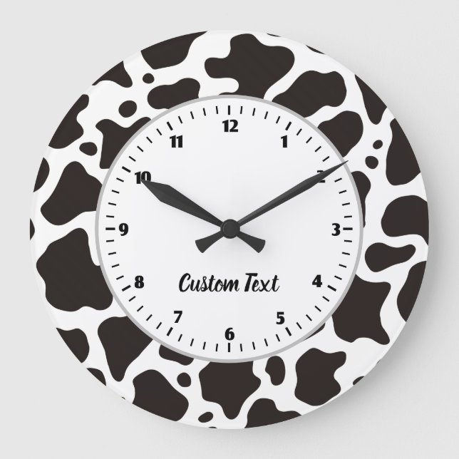 Cow Pattern Large Clock (Front)