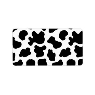 Cow Pattern Print Return Address Label