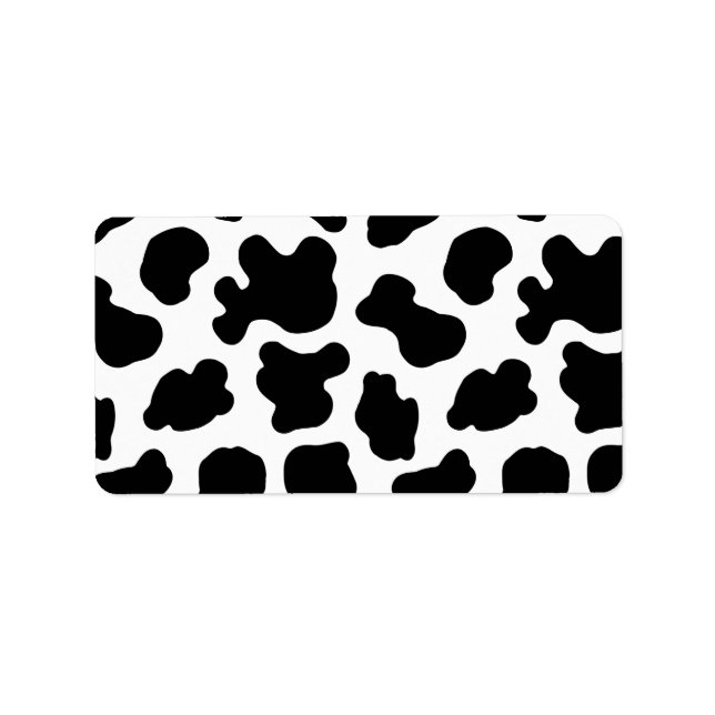 Cow Pattern Print Return Address Label (Front)