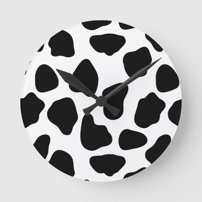 Cow pattern round clock (Front)