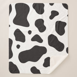 Cow Pattern Sherpa Blanket