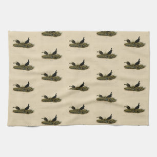 Cow-pen Bird (Cowbird) Audubon's Birds of America Tea Towel
