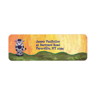 Cow Personalised Address Labels