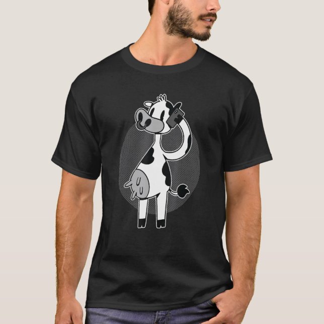 Cow Phone Call Smartphone T-Shirt (Front)