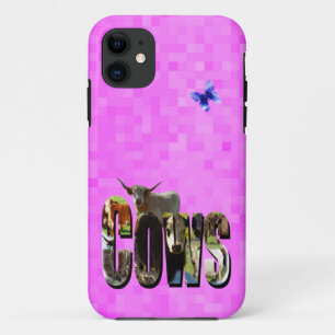 Cow Picture Logo With Highland Cow, iPhone 11 Case