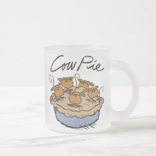 Cow Pie Frosted Glass Mug 10 oz