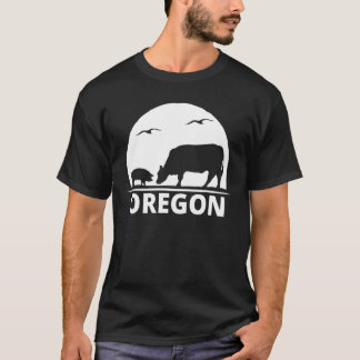 cow pig birds for a farm girl on an Oregon ranch T-Shirt