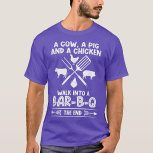 Cow pig chicken bbq carnivore meat grill funny gri T-Shirt