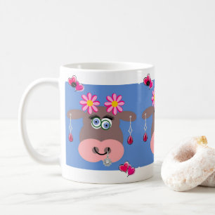 Cow Pink Hearts Jewellery Mug
