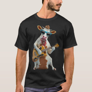 Cow Playing Electric Guitar  Animal Cow  Guitar  1 T-Shirt