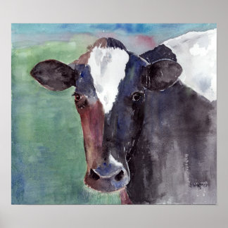 Cow Portrait Poster