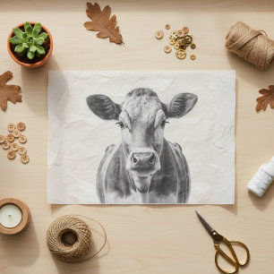 Cow Portrait   Tissue Paper