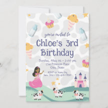 Cow Princess Birthday Invitation