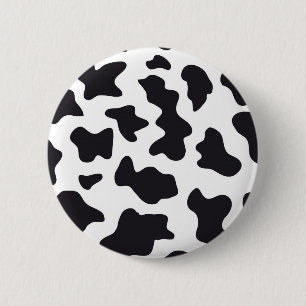 Cow Print 6 Cm Round Badge