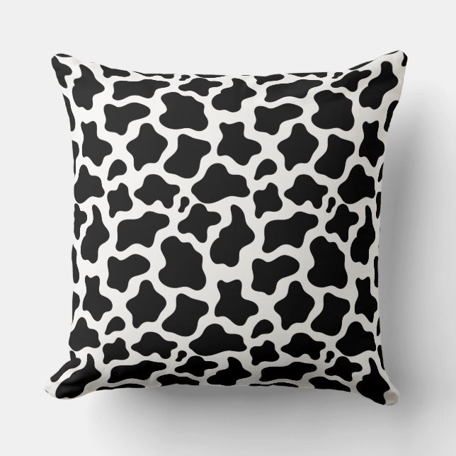 Cow Print Accent Pillow (Front)