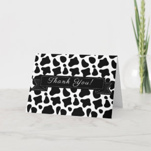 Cow Print All Ocassion Thank You Note Card