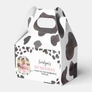 Cow Print Birthday Party Favor Box