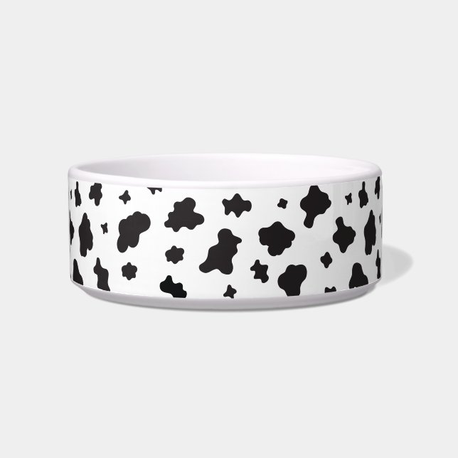 Cow Print Black and White Bowl (Front)