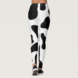 Cow Print Black and White Leggings