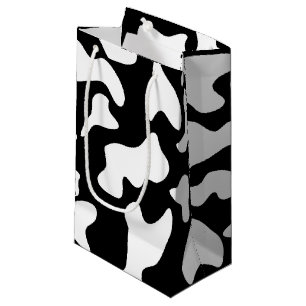 Cow Print Black White Small Gift Bag