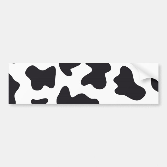 Cow Print Bumper Sticker (Front)