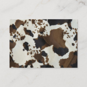 Cow print business card