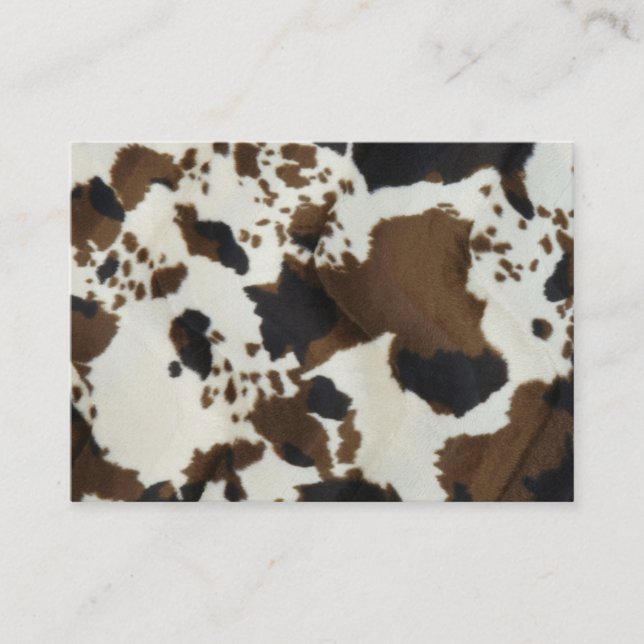 Cow print business card (Front)