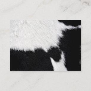 Cow print business card