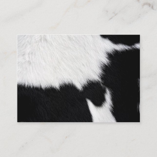 Cow print business card (Front)