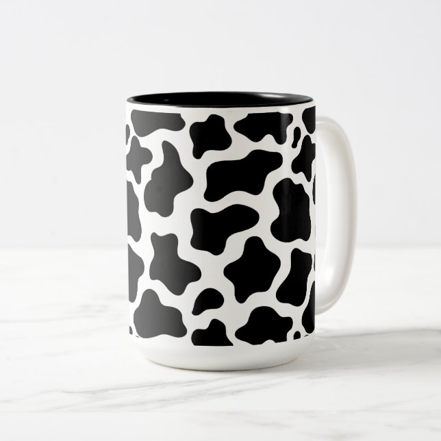 Cow Print Coffee Mug (Front Right)