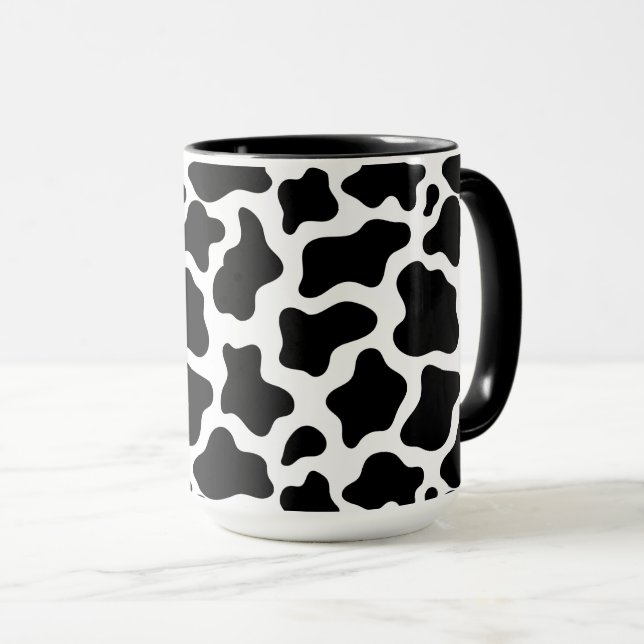Cow Print Coffee Mug (Front Right)