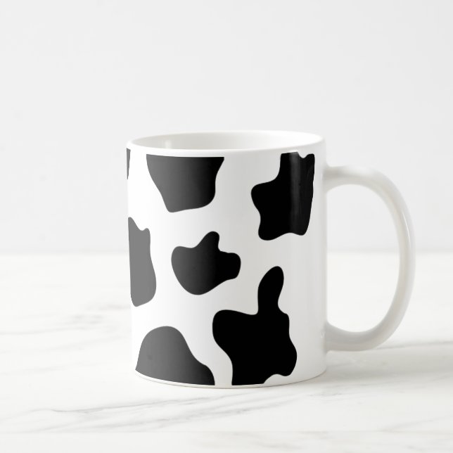 Cow print coffee mug | Personalizable (Right)