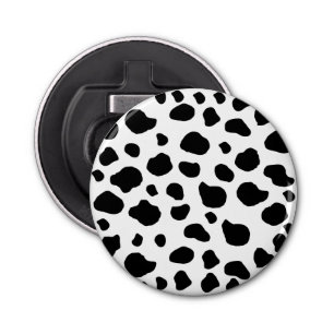 Cow Print, Cow Pattern, Cow Spots, Black And White Bottle Opener