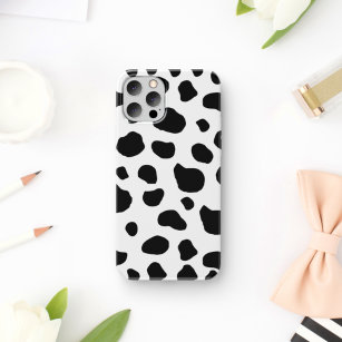Cow Print, Cow Pattern, Cow Spots, Black And White Case-Mate iPhone Case