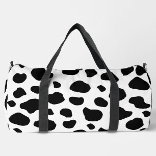Cow Print, Cow Pattern, Cow Spots, Black And White Duffle Bag