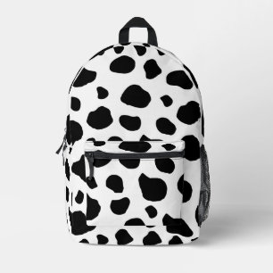 Cow Print, Cow Pattern, Cow Spots, Black And White Printed Backpack