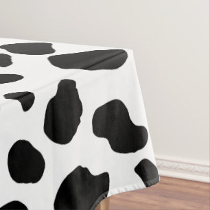 Cow Print, Cow Pattern, Cow Spots, Black And White Tablecloth