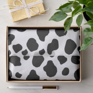 Cow Print, Cow Pattern, Cow Spots, Black And White Tissue Paper