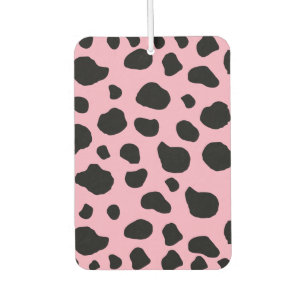 Cow Print, Cow Pattern, Cow Spots, Pink Cow Car Air Freshener