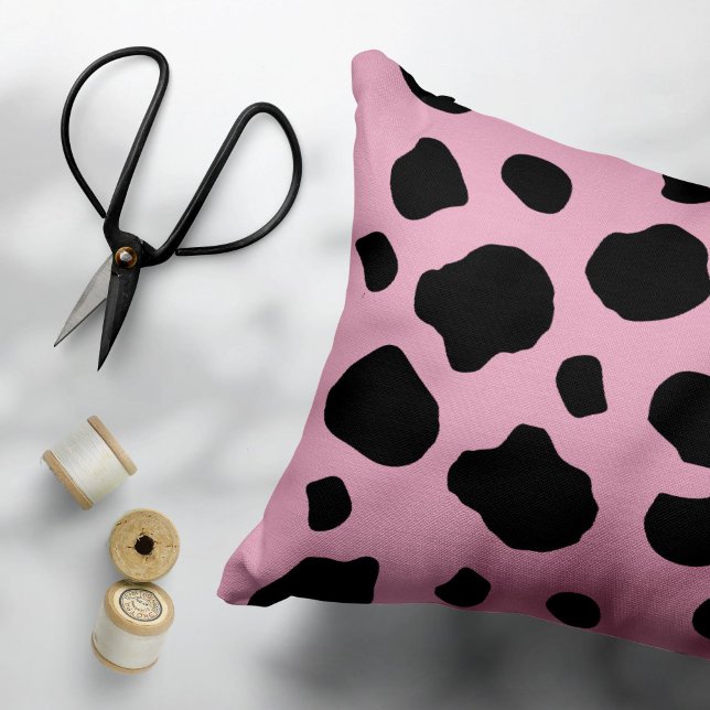 Cow Print, Cow Pattern, Cow Spots, Pink Cow Pillowcase (Creator Uploaded)
