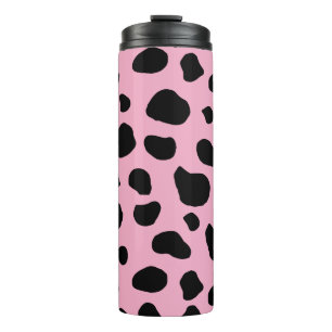 Cow Print, Cow Pattern, Cow Spots, Pink Cow Thermal Tumbler