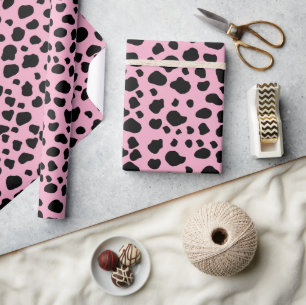 Cow Print, Cow Pattern, Cow Spots, Pink Cow Wrapping Paper